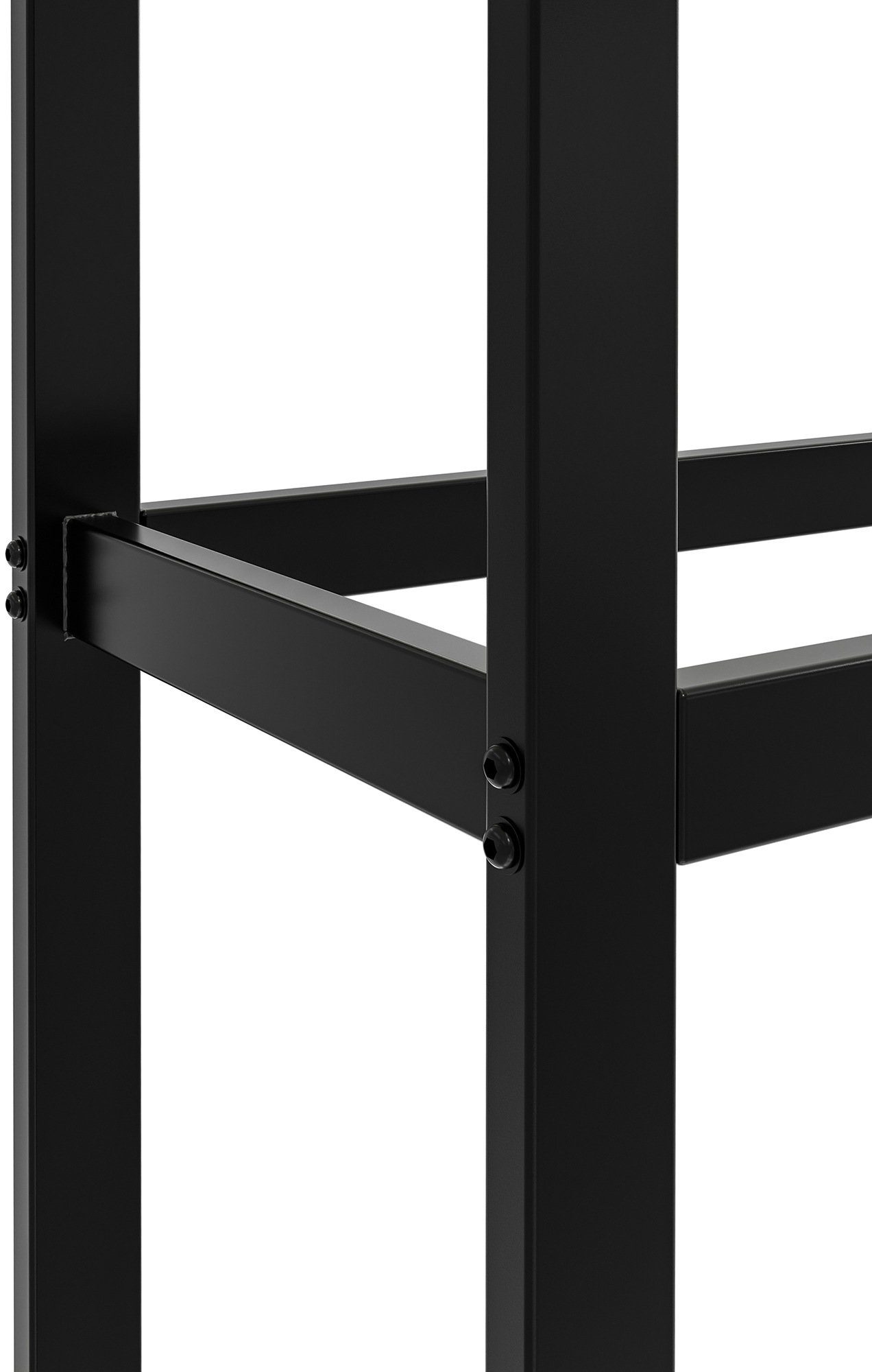CLP Kaminholzregal Morson, BxTxH:50x25x150 cm, Holzständer aus pulverbeschichtetem Stahl