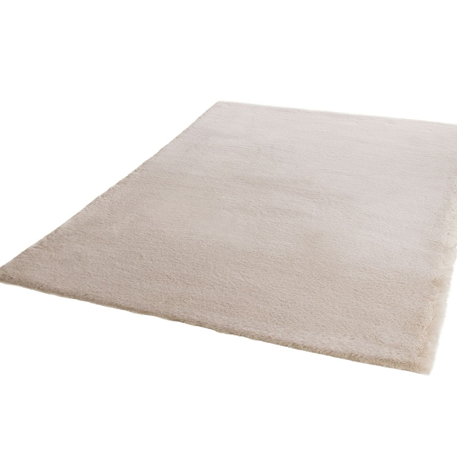 Fellteppich Kunstfell Teppich Imitat, Vimoda, Rechteckig, Beige, Dicht, Flauschig