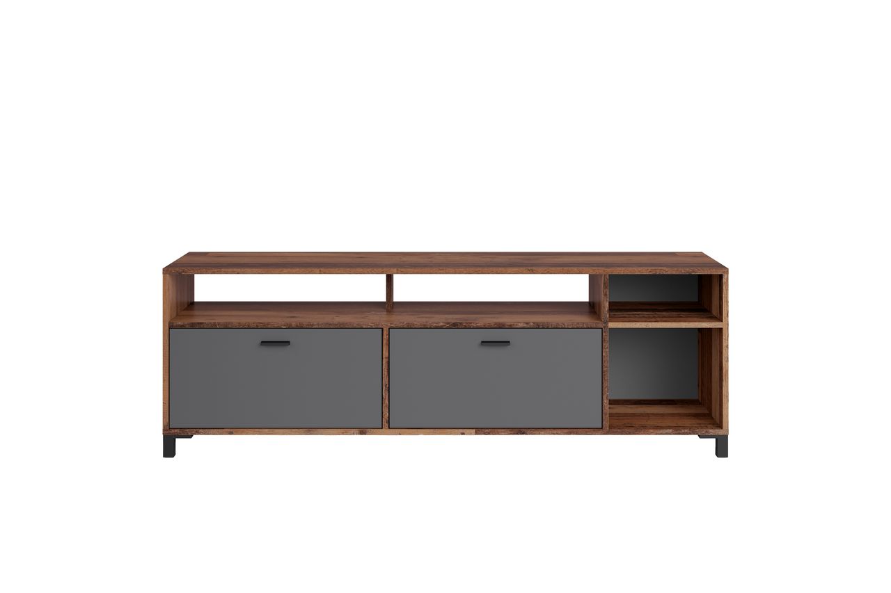 byLiving JACKSON TV-Board, Breite 160 cm, Old-Wood-Optik, anthrazit