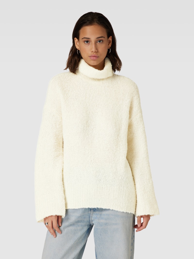 Oversized Strickpullover mit Woll-Anteil Modell 'NATHERINE' in offwhite meliert