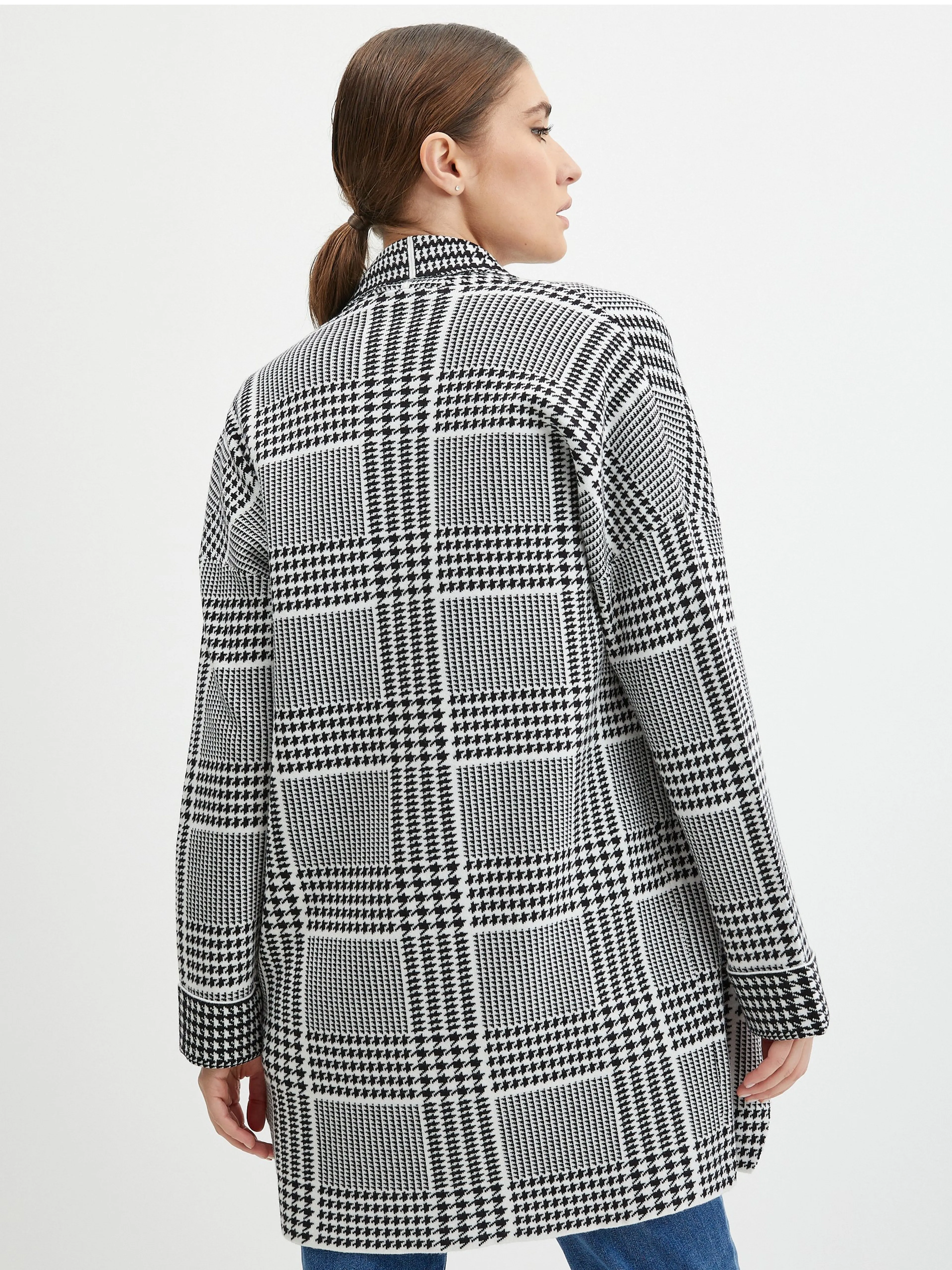 Schwarzer gemusterter Damen Cardigan ORSAY