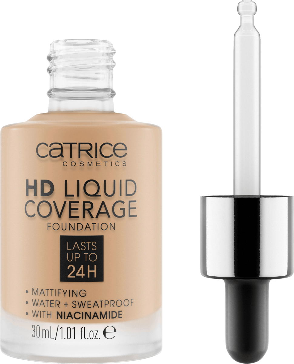 Foundation Liquid HD Coverage Waterproof 032 Nude Beige, 30 ml