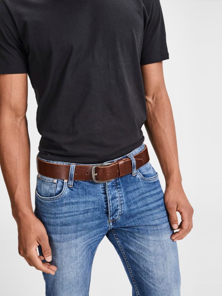 Jack & Jones Ledergürtel 'JACPAUL' Braun günstig kaufen