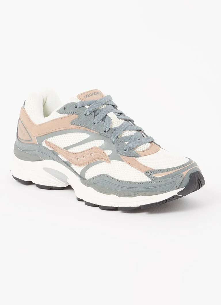 Saucony Progrid Omni 9 mesh-sneaker med semsket skinndetaljer