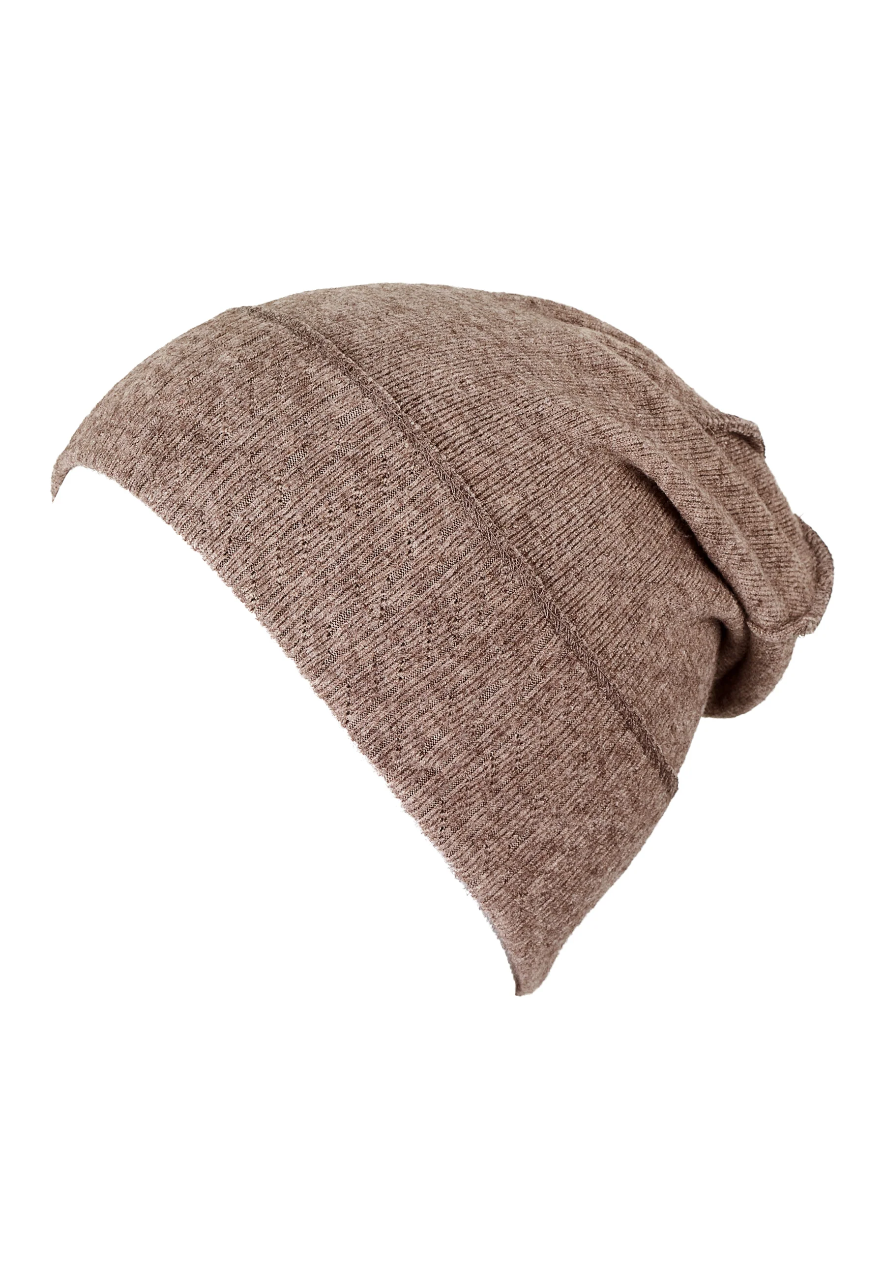 Slouch-Beanie mit Struktur aus Mischgewebe