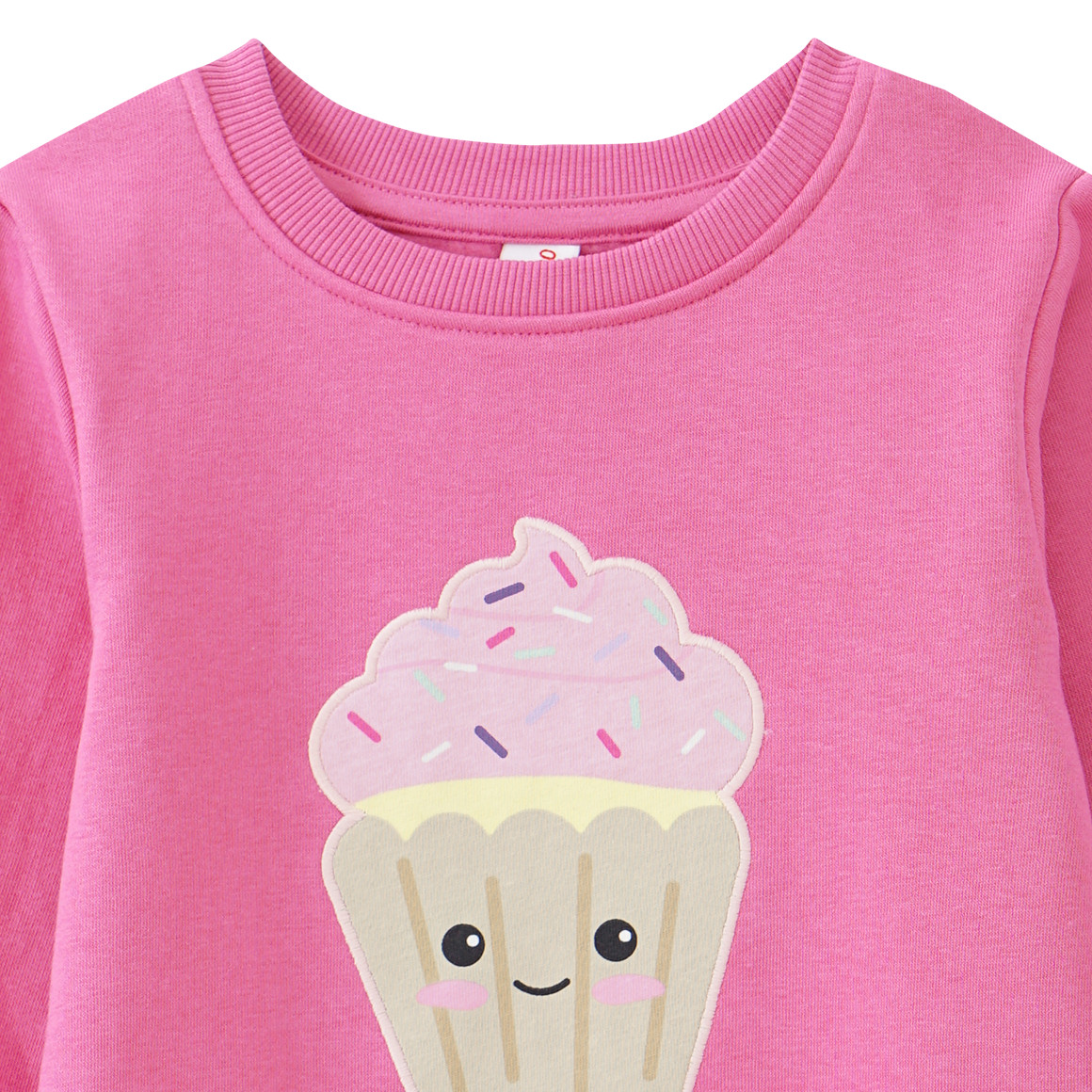 Mädchen Sweatkleid mit Cupcake-Applikation