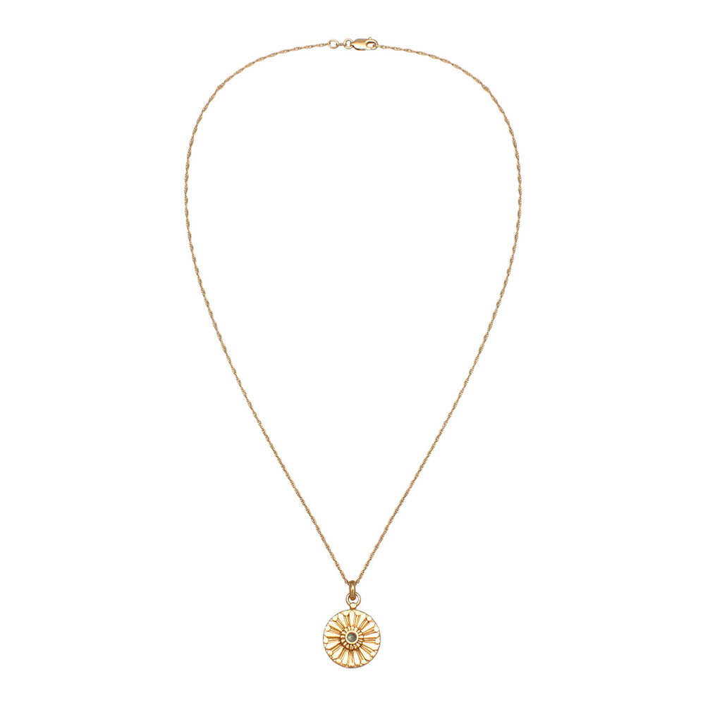 Elli PREMIUM Elli PREMIUM Collier Femmes pendentif monnaie soleil avec labradorite en argent s Bijoux