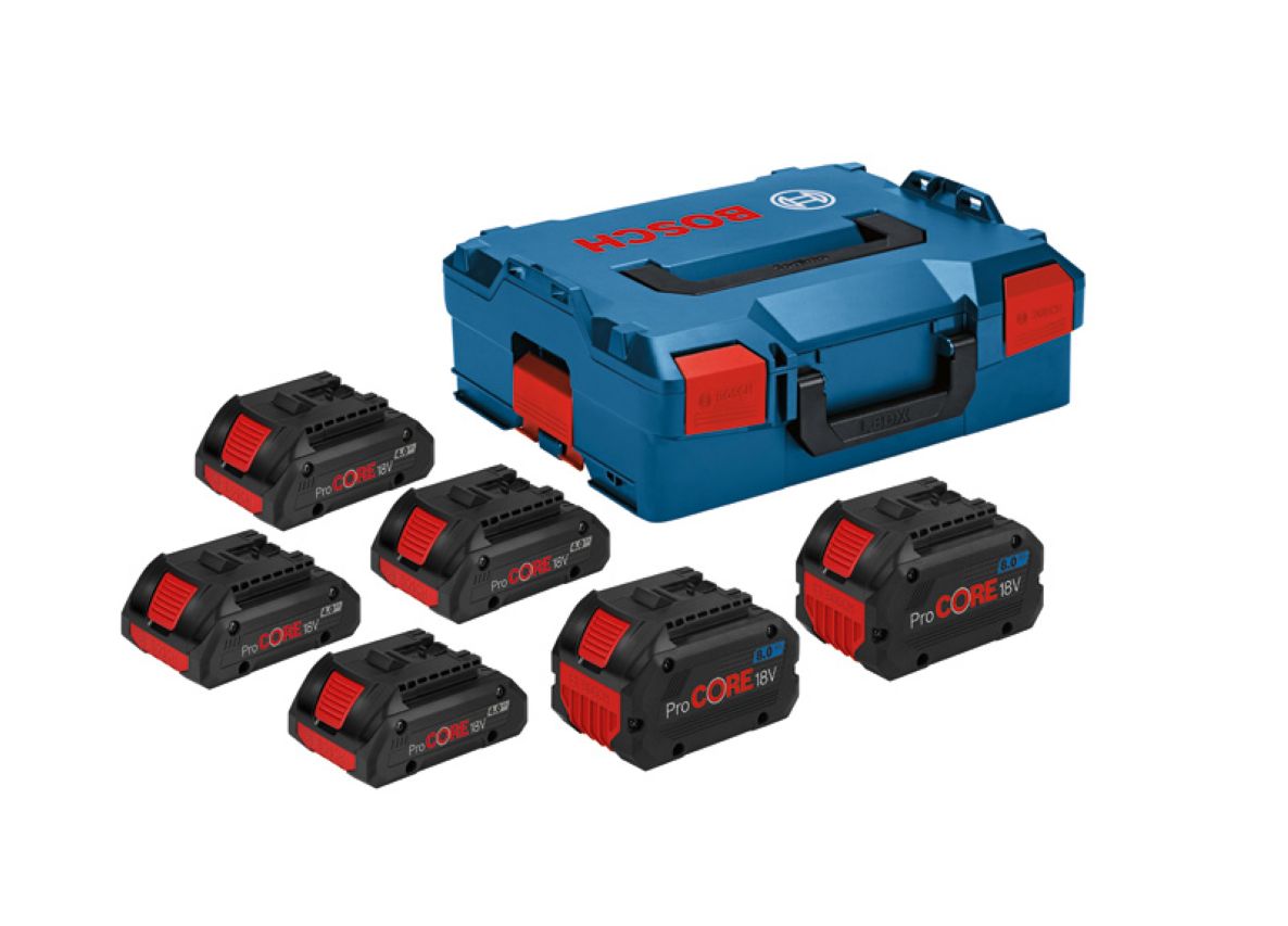 Σετ μπαταριών Bosch Blue Accessories 1600A02A2T σε L-Boxx - 4 x Μπαταρίες ProCore 18V 4.0 Ah + 2 x Μπαταρίες ProCore 8.0 Ah