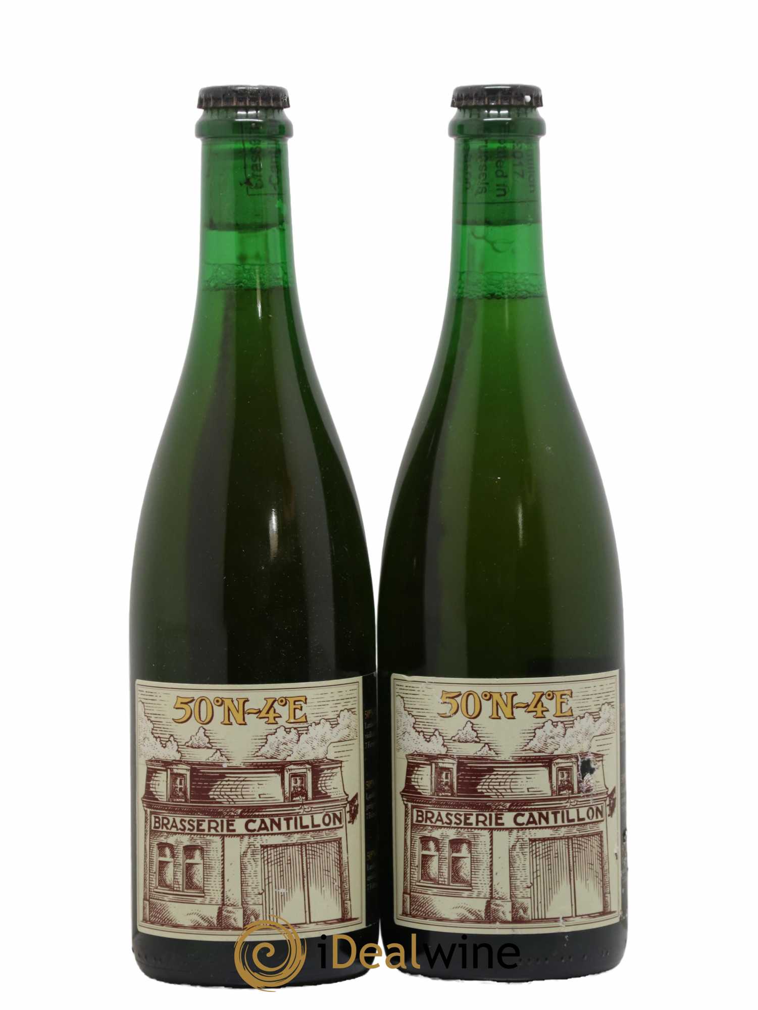 Alcools divers Bière Cantillon 50 degrés Nord 4 degrés Est 2017 - Lot de 2 Bouteilles