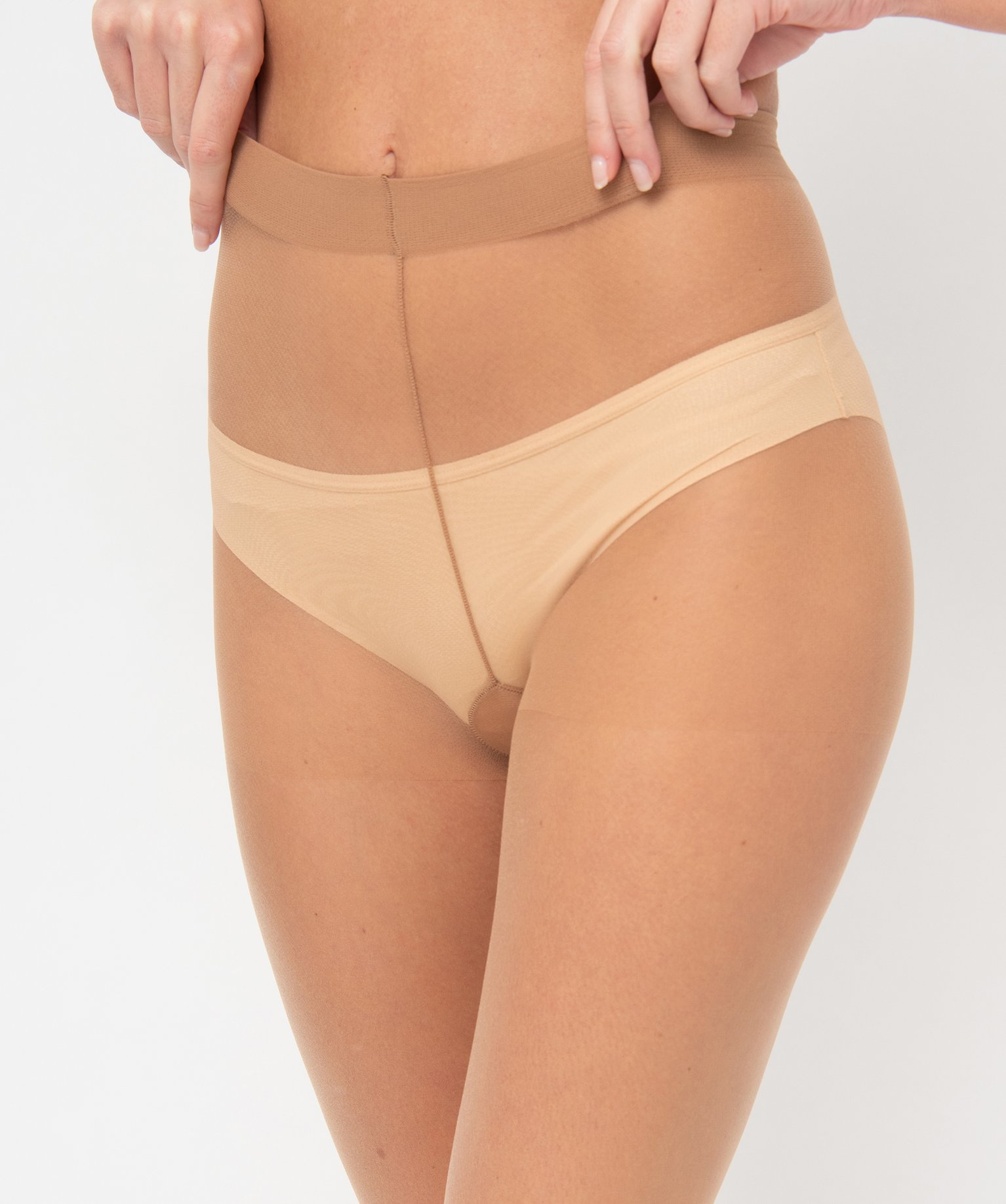 Collant femme transparent effet halé beige | GEMO