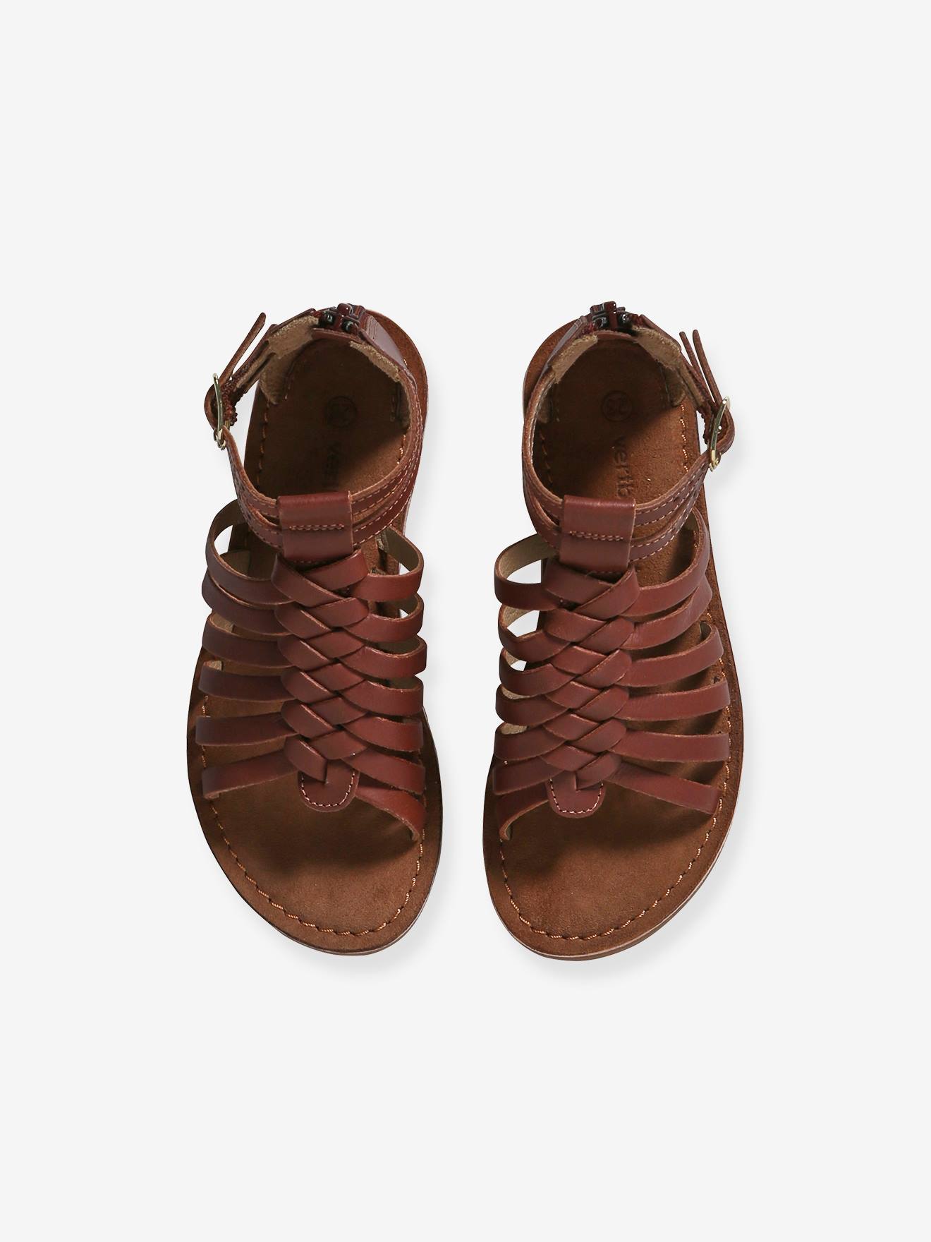 Vertbaudet Kinder Römersandalen - braun
