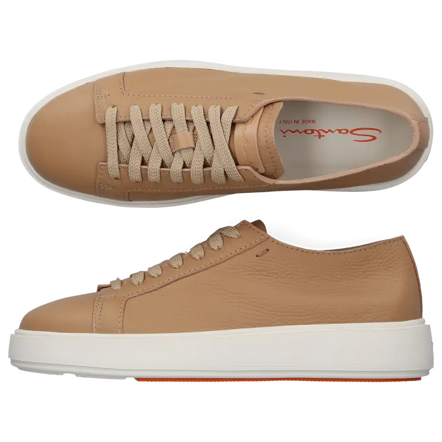 Santoni - Sneaker low 60919 Nubukleder - beige