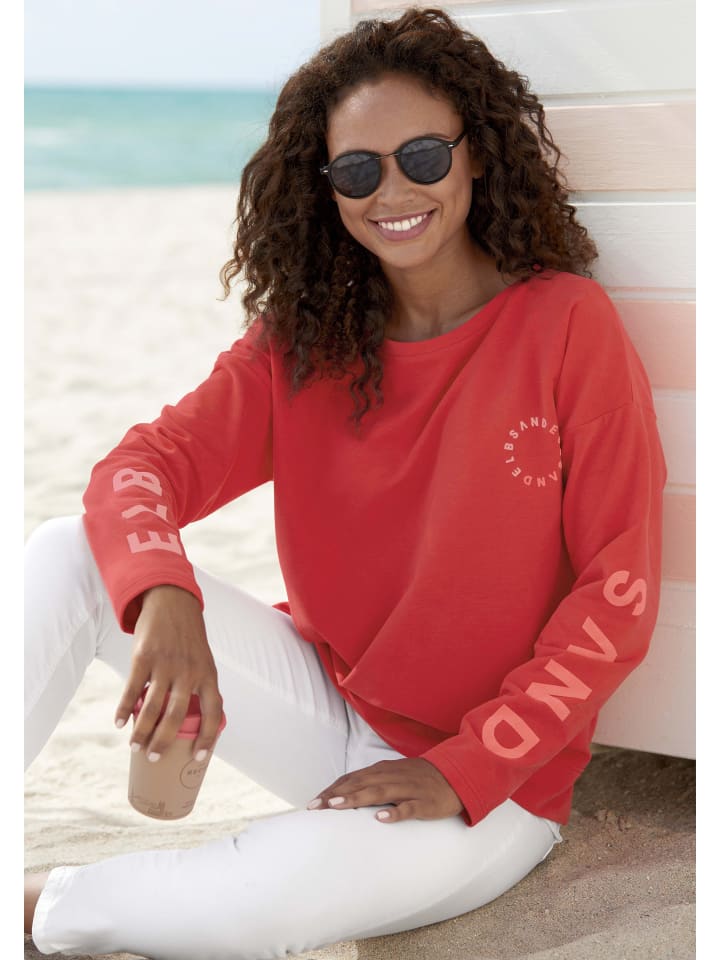 ELBSAND Sweatshirt in rot günstig kaufen