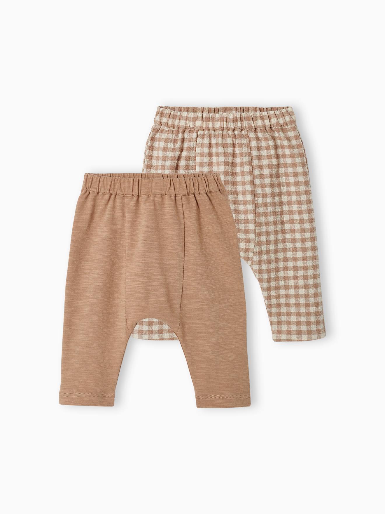Lot de 2 pantalons bébé écru