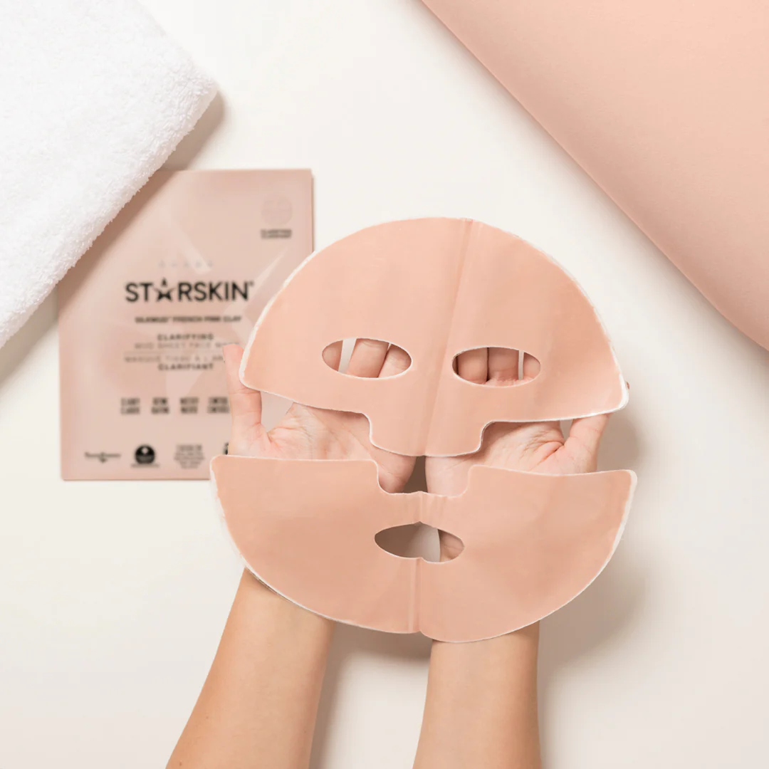 Mască facială purificatoare cu argilă roz franceză Essentials SILKMUD™