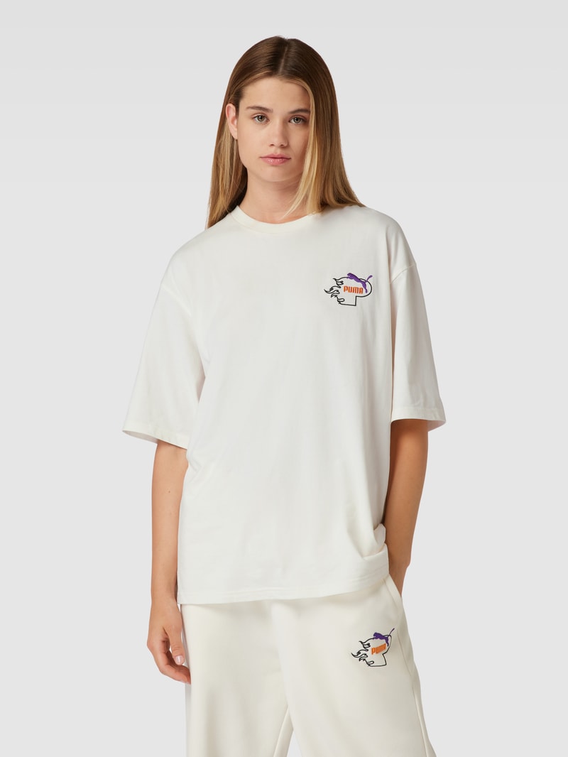 T-Shirt mit Label-Stitching - PUMA X P&C* in offwhite