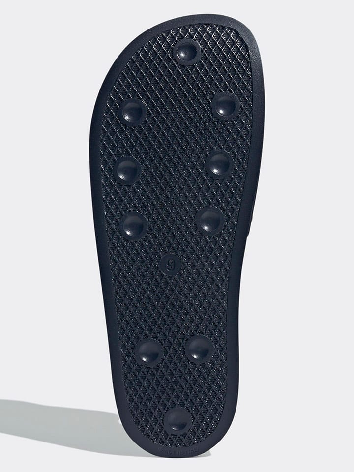 adidas Pantoletten in Dunkelblau/ Gelb günstig kaufen