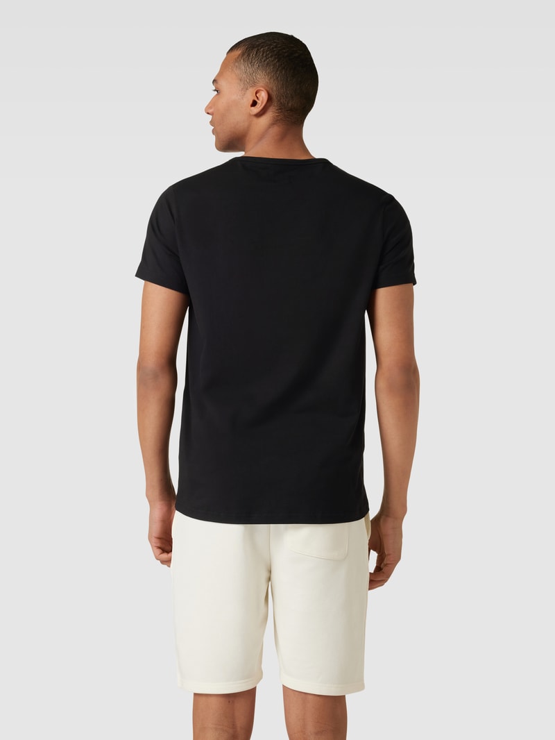 T-Shirt mit Label-Print im 2er-Pack in schwarz