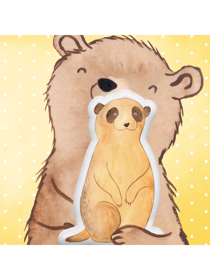 Mr. & Mrs. Panda Kissen Kuscheltier Erdmännchen ohne Spruch in Weiß günstig kaufen