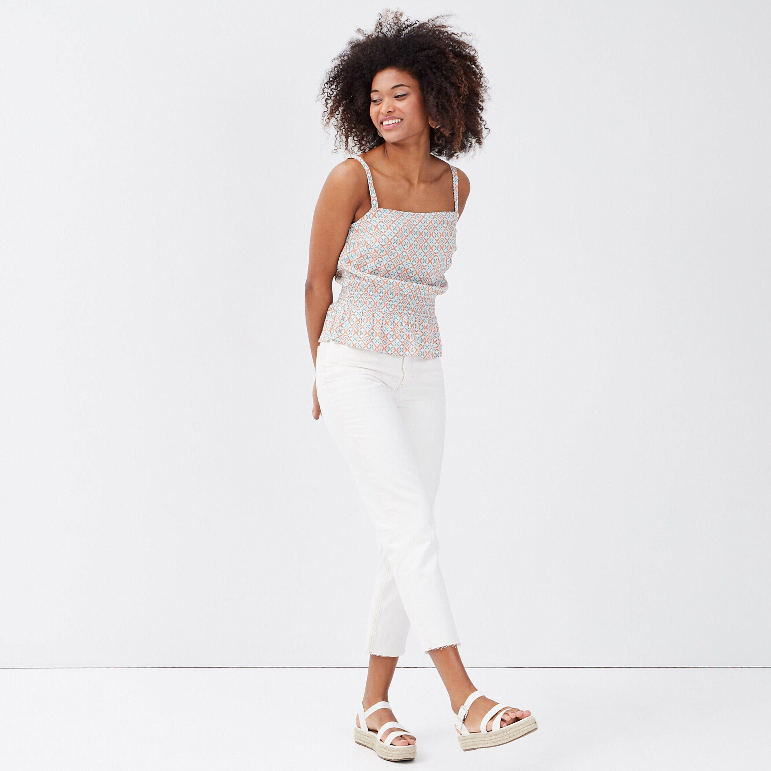 Blouse bretelles fines blanc femme | Cache Cache