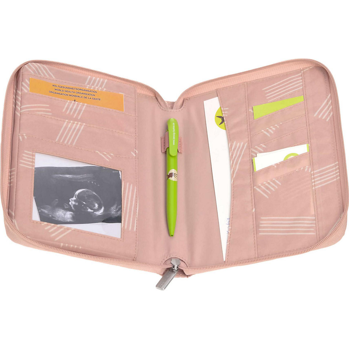 Mutterpasshülle/Etui Mum's Organizer Soft Stripes rose