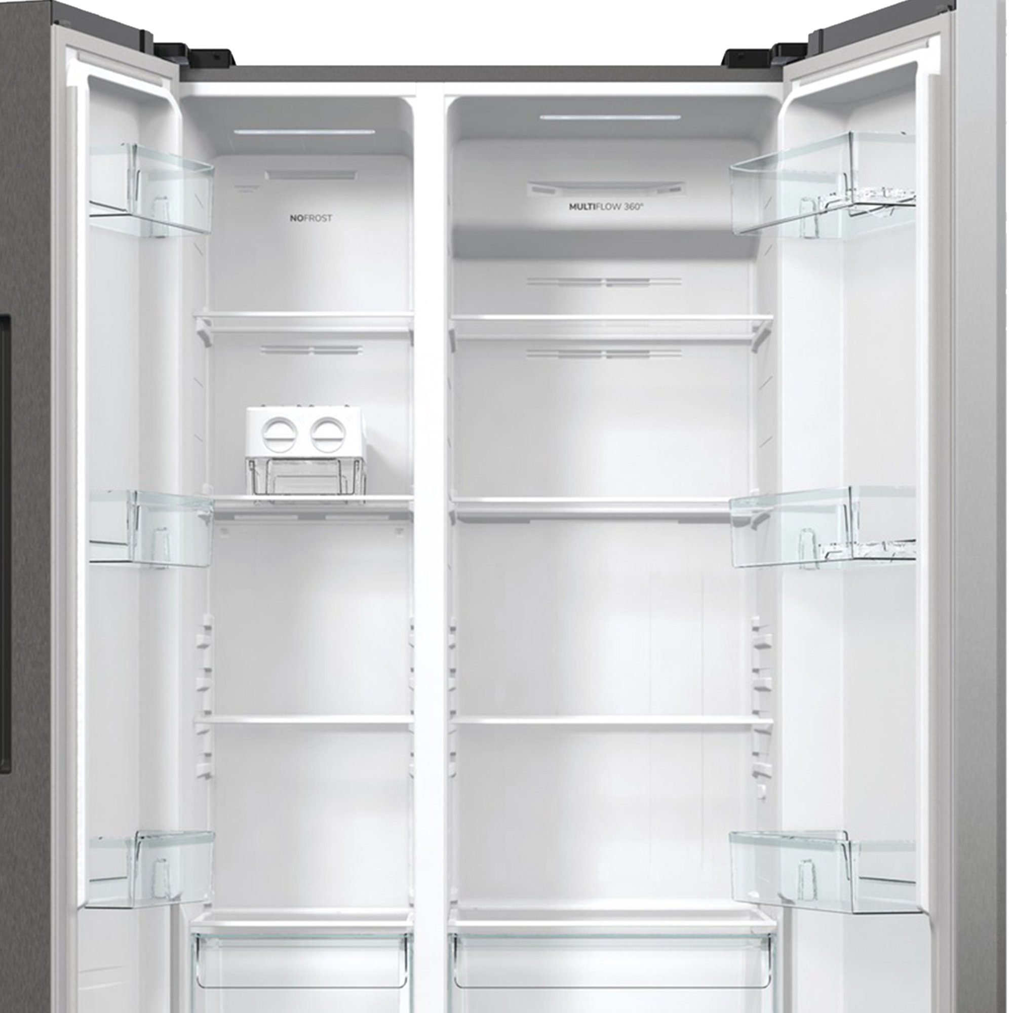 GORENJE Side-by-Side NRR 9185DAXL, 178,6 cm hoch, 91 cm breit, NoFrost Plus, MultiFlow 360°, LEDLight, FastFreeze