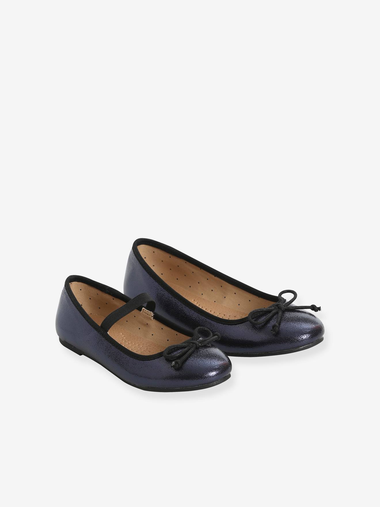Vertbaudet Mädchen Ballerinas mit Glanzeffekt - silber