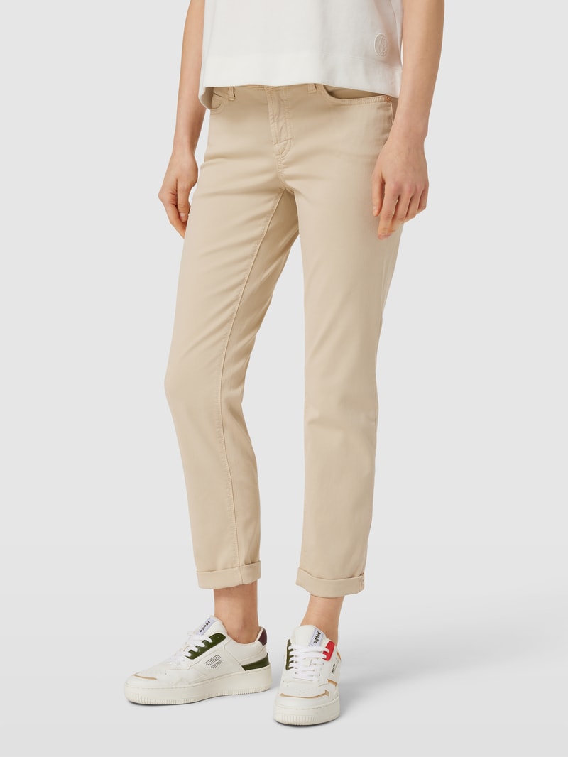 Jeans mit fixierten Beinumschlägen Modell 'PIPER' in sand