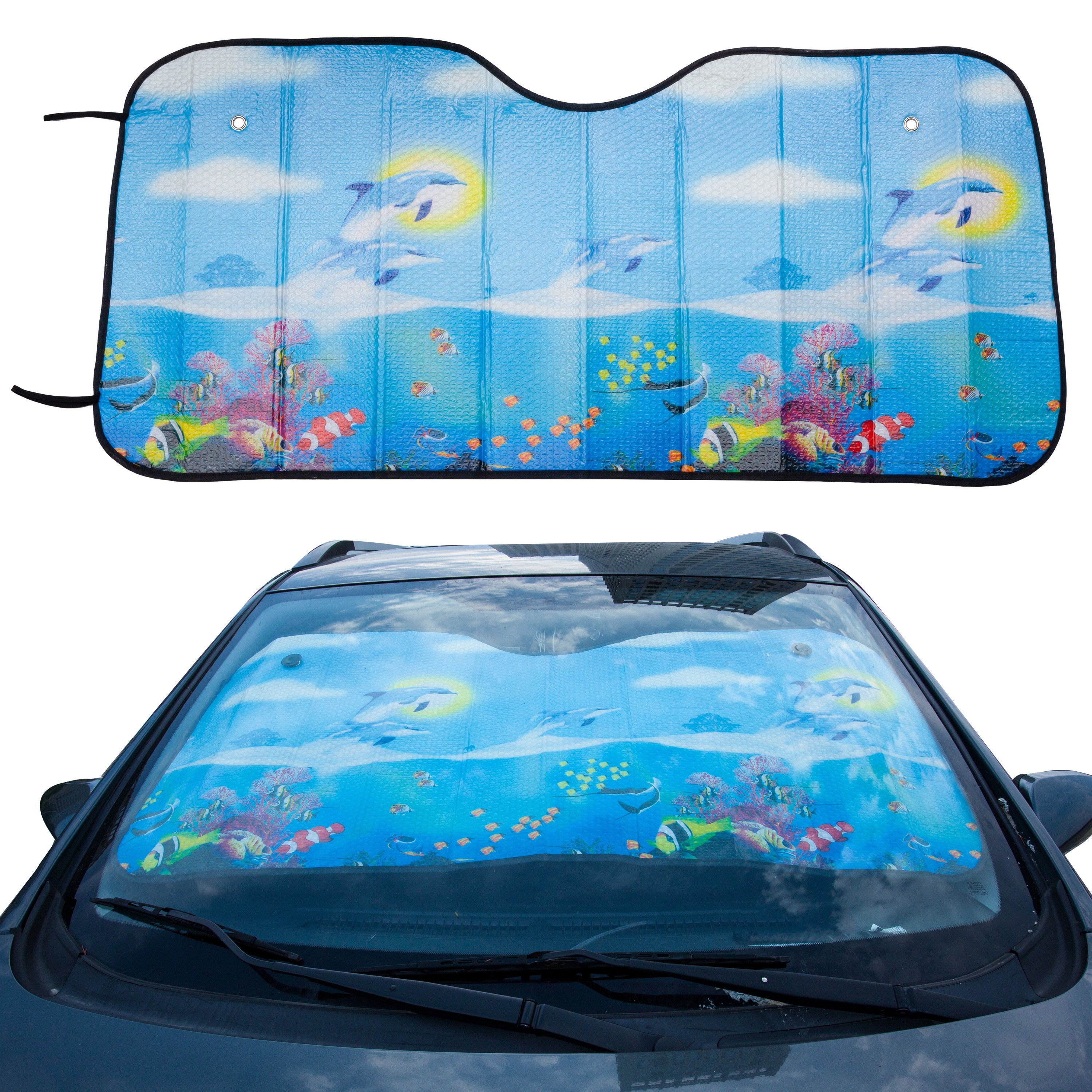 MORRENT Autosonnenschutz Frontscheibenabdeckung UV Sonnenschutz Windschutzscheibenabdeckung