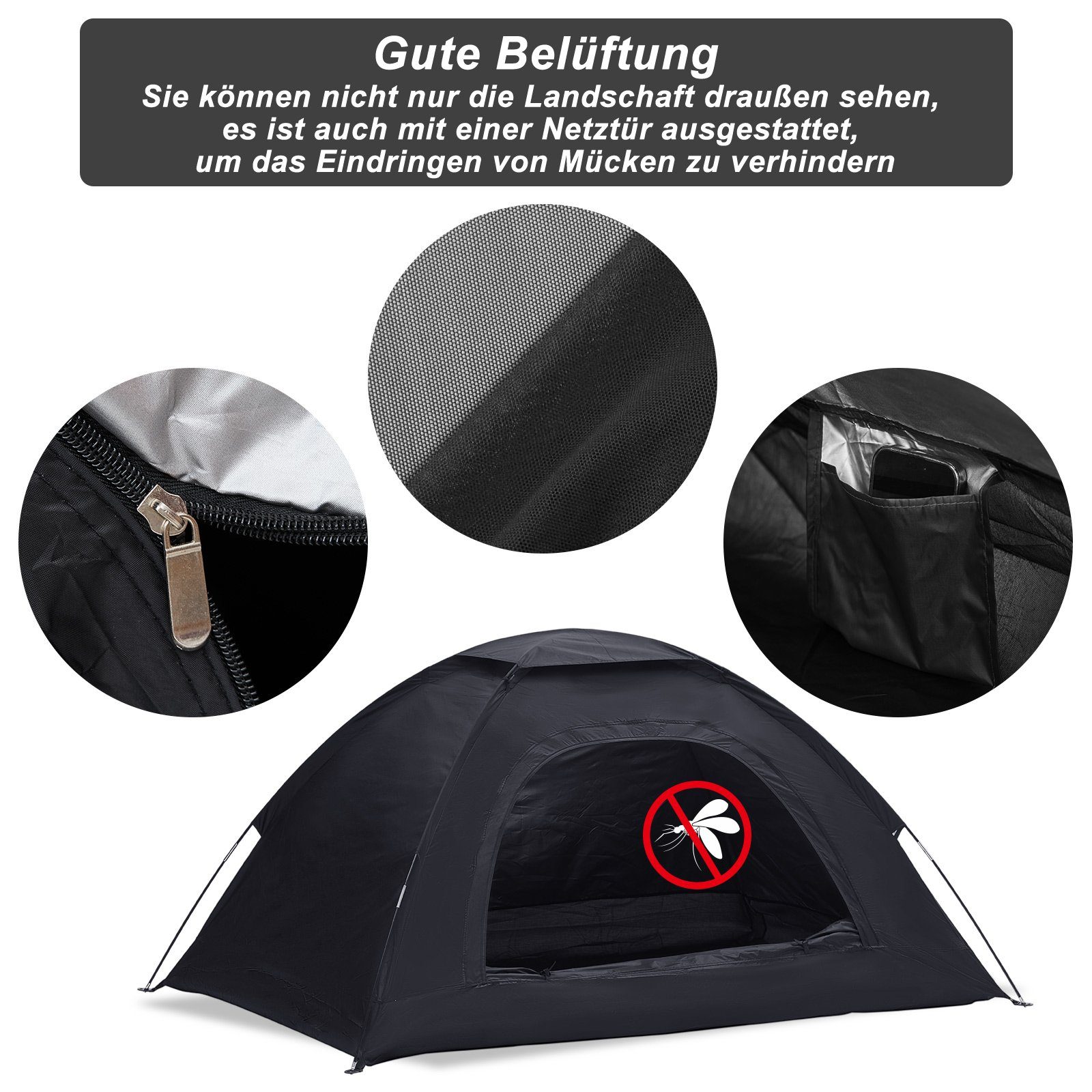 LEMROE Kuppelzelt Campingzelt, Personen: 2, mit Tragetasche