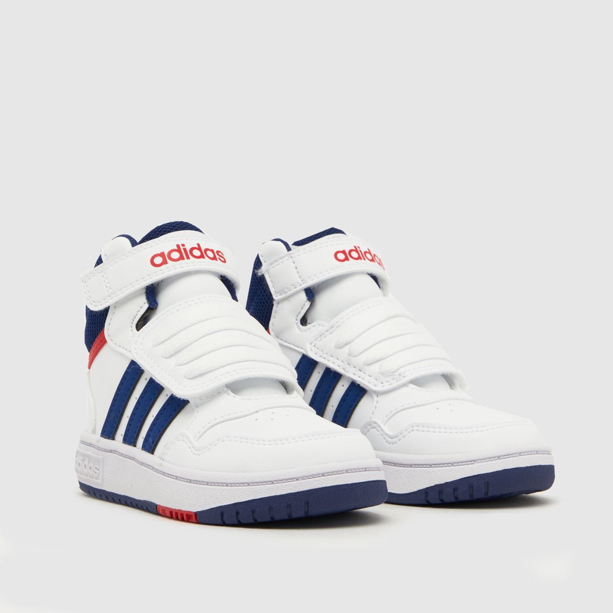 adidas fehér és sötétkék Hoops Mid 3.0 V fiú kisgyermek cipő