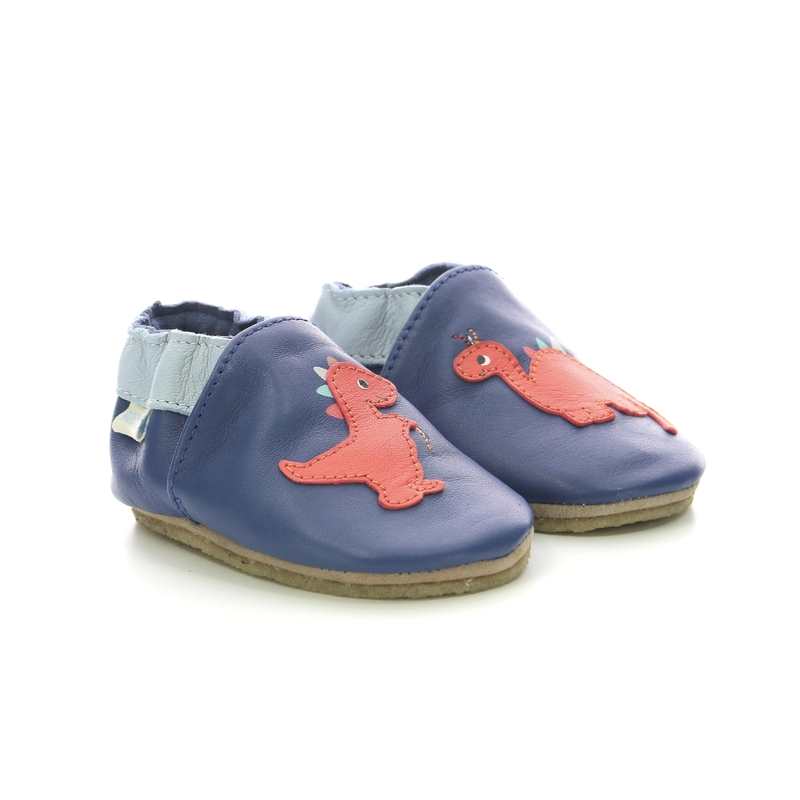 Chaussons cuir tannage vegetal Dino Time