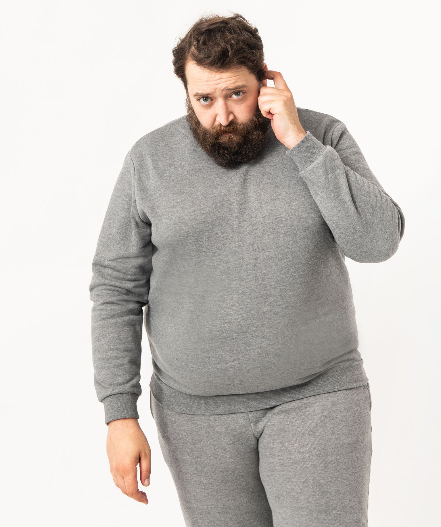 Sweat homme avec intérieur molletonné gris | GEMO