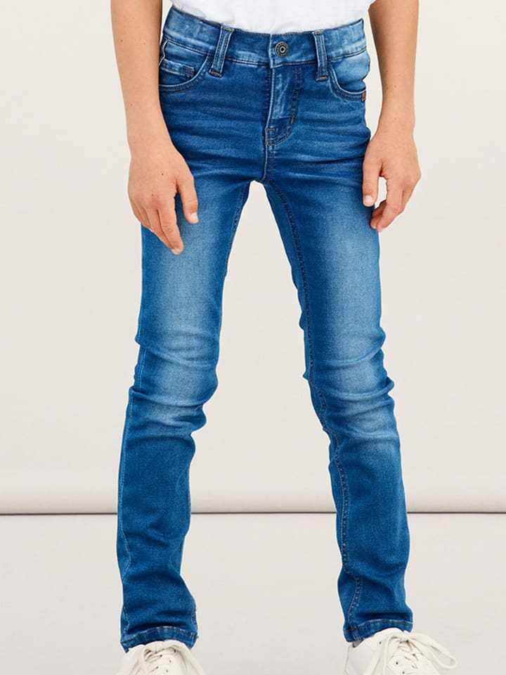 name it Stretch Jeans Slim Fit NKMTHEO in Blau günstig kaufen