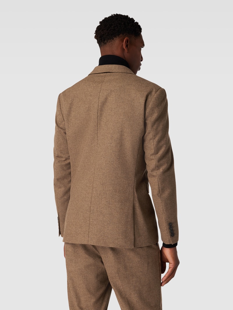 Slim Fit Sakko mit Brusttasche Modell 'MARK' in hellbraun