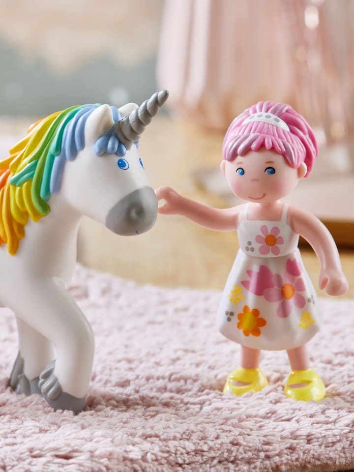 Haba Minipuppe Little Friends in Amira & Einhorn Ruby Rainbow günstig kaufen onesize