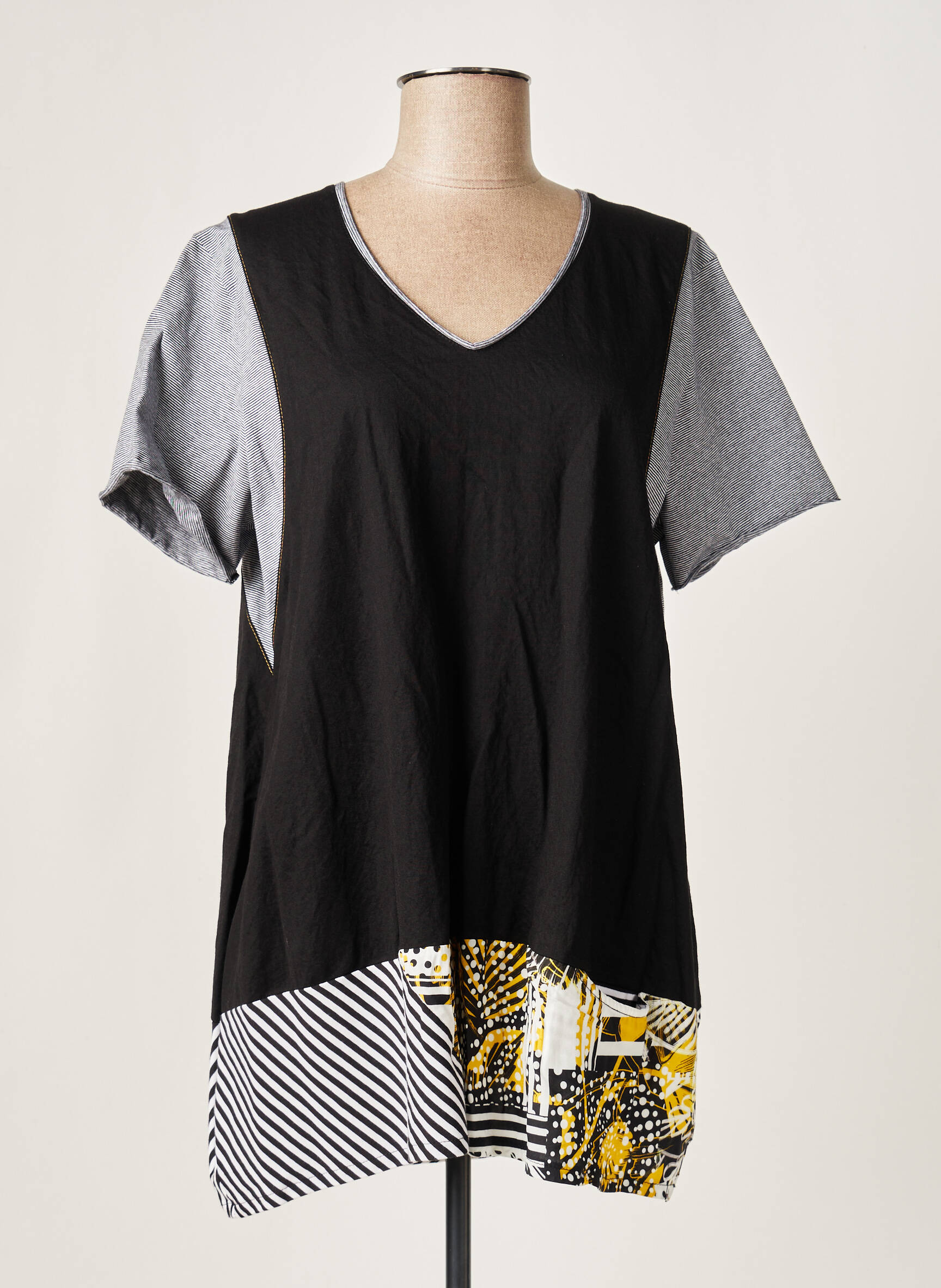 Franck Anna Tuniquemanchecourte Femme couleur noir