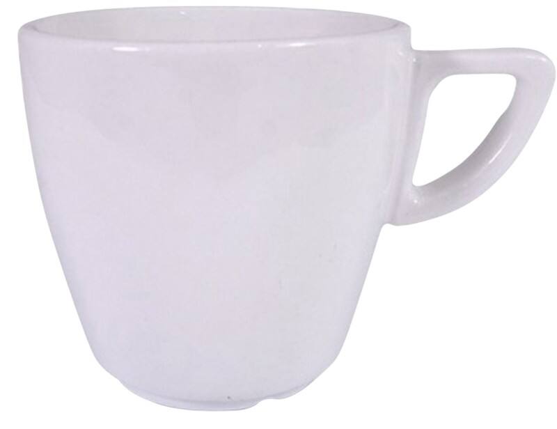 Kaffeetassen Porzellan 180 ml Weiß 24 Stück