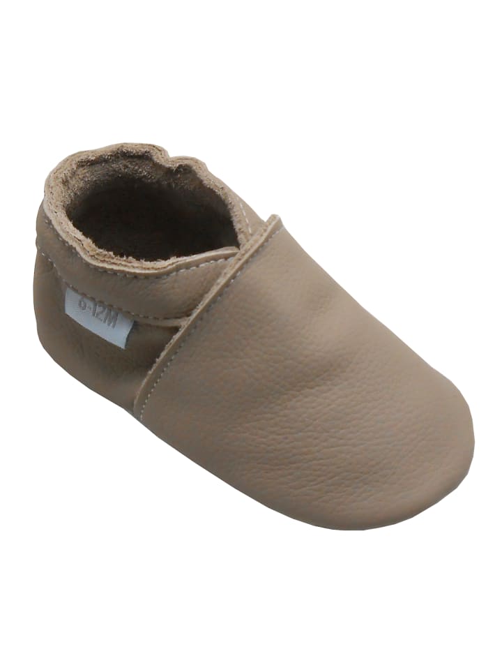 Yalion Baby Leder-Krabbelschuhe in Hellbraun günstig kaufen