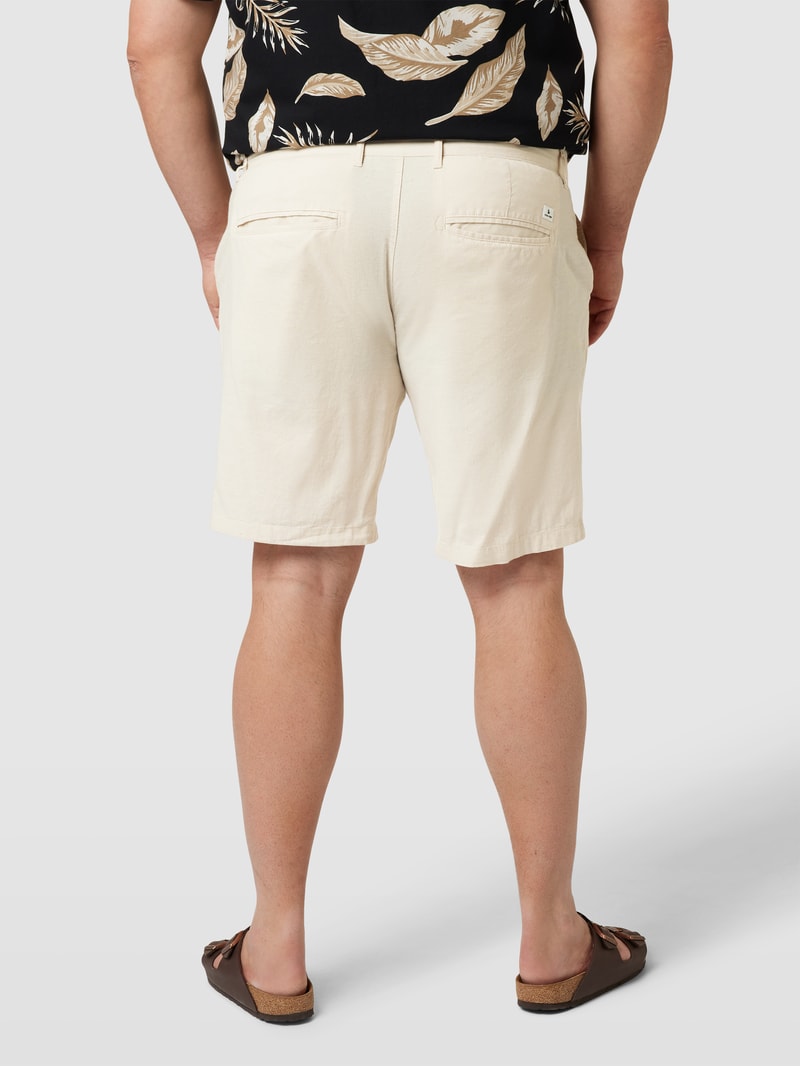 PLUS SIZE RegularFit Shorts mit Leinen Modell 'DAVE' in sand