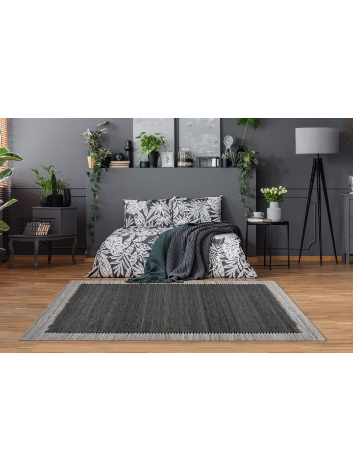 Kayoom Teppich Prudence in Anthrazit / Grau günstig kaufen 80 x 150 cm