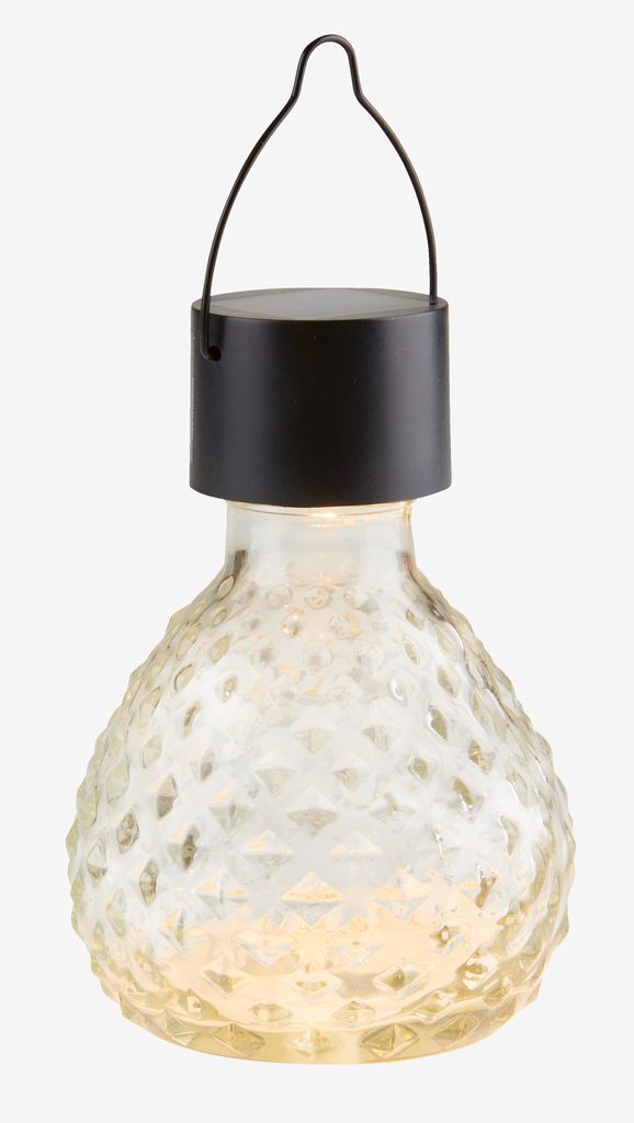 LAPPSPURV Solcellelampe LAPPSPURV Ø9xH13cm gjennomsiktig
