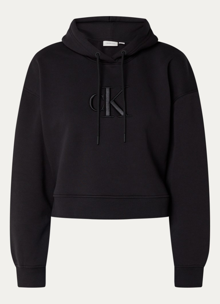 Moletom cropped Calvin Klein com bordado do logo