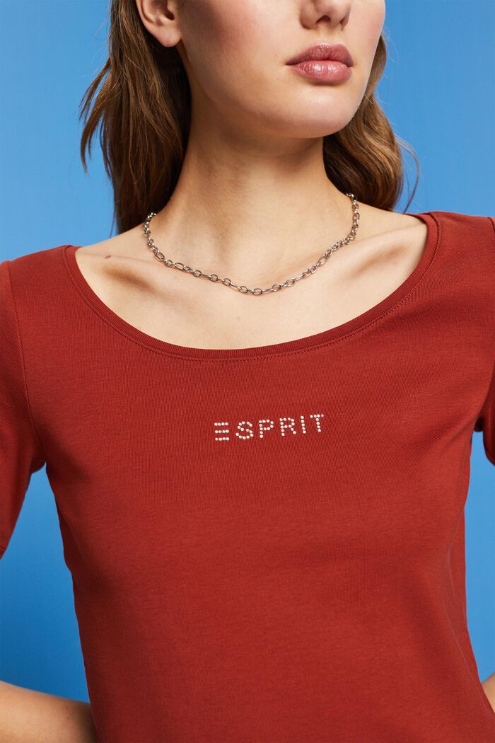 Jersey-T-Shirt mit Glitter-Logo