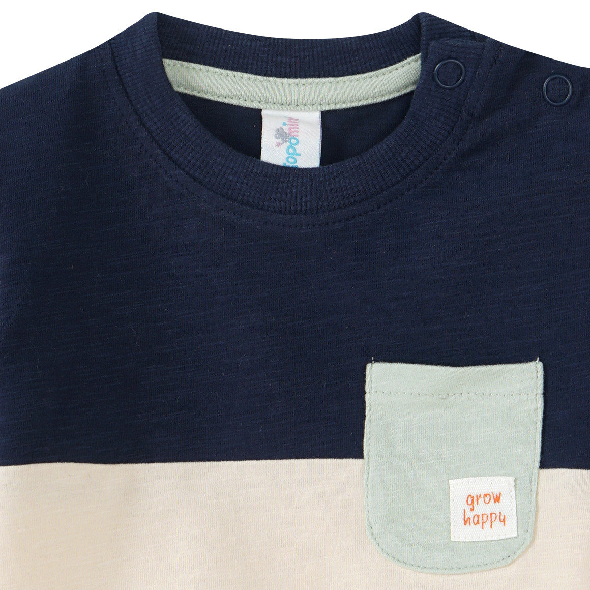 Baby Langarmshirt mit Farbteilern