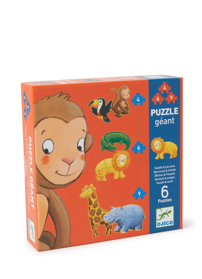 Puzzle Djeco Ouistiti și Prietenii (6 piese)