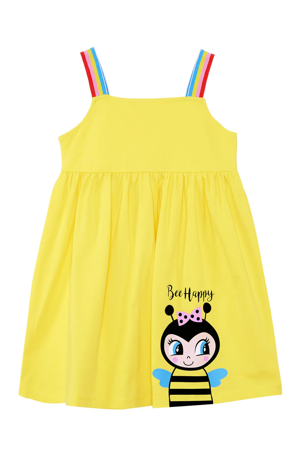 Denokids  Bee Happy Gelbes Mädchenkleid