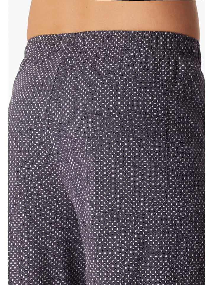 Schiesser Pyjama in Anthrazit günstig kaufen