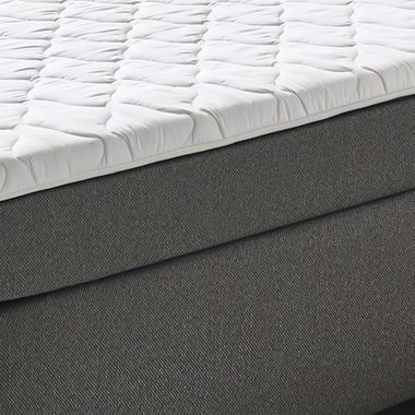 VitaliSpa® Boxspringbett Doppelbett Ehebett 180x200cm Philly Topper Schwarz