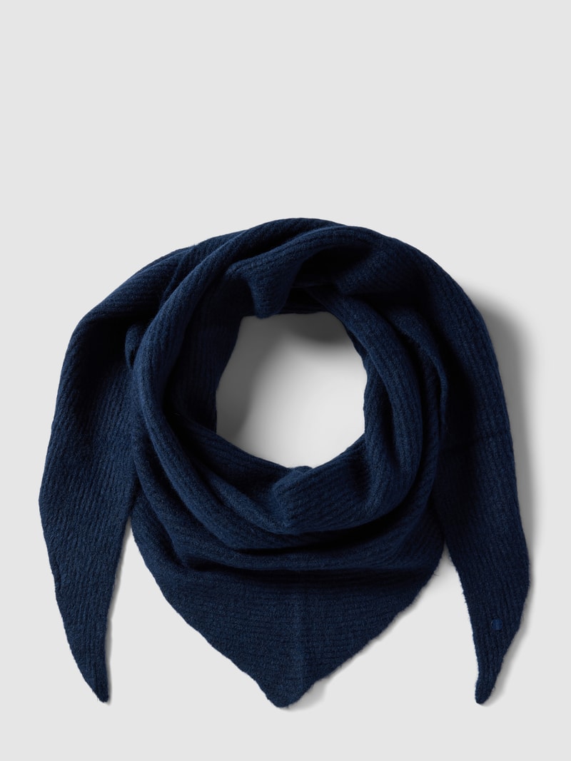 Schal mit Strukturmuster Modell 'RIBTRIA' in marineblau